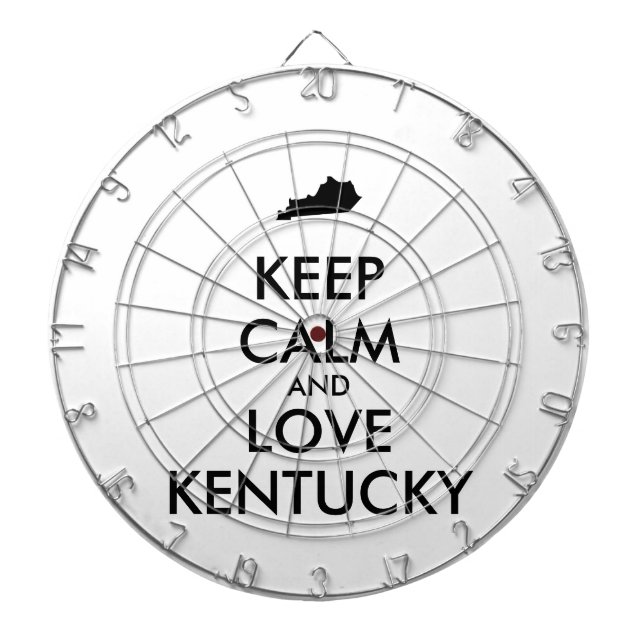 Maßgeschneiderte BEHALTEN CALM und LIEBE KENTUCKY Dartscheibe (vorne)