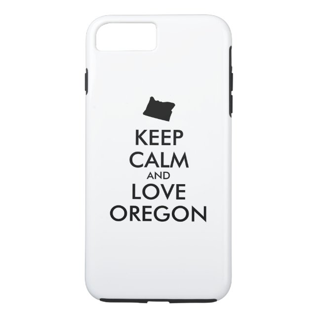 Maßgeschneiderte BEHALTEN CALM- und LIEBE-OREGON Case-Mate iPhone Hülle (Rückseite)