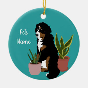 Maßgeschneiderte Berner Hundeschuhanlagen Keramik Ornament