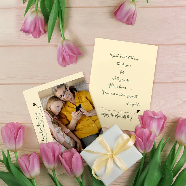 Maßgeschneiderte Best Großmutter-Foto-Urlaubskarte Ankündigung (Von Creator hochgeladen)