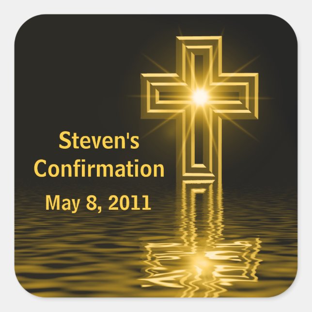 Maßgeschneiderte Bestätigungskleber Quadratischer Aufkleber (Vorderseite)