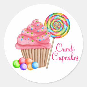 Maßgeschneiderte Bestellung für Candace- Cupcakes Runder Aufkleber