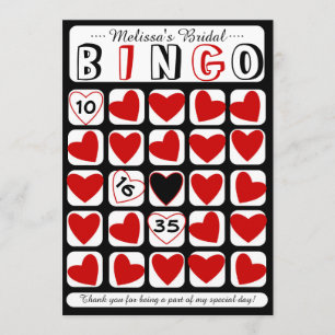 Maßgeschneiderte Bingo Bingo Spiel Rote Karte