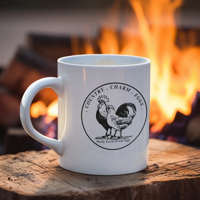 Maßgeschneiderte Bio Eier Bauernhof Business Kaffeetasse (Von Creator hochgeladen)