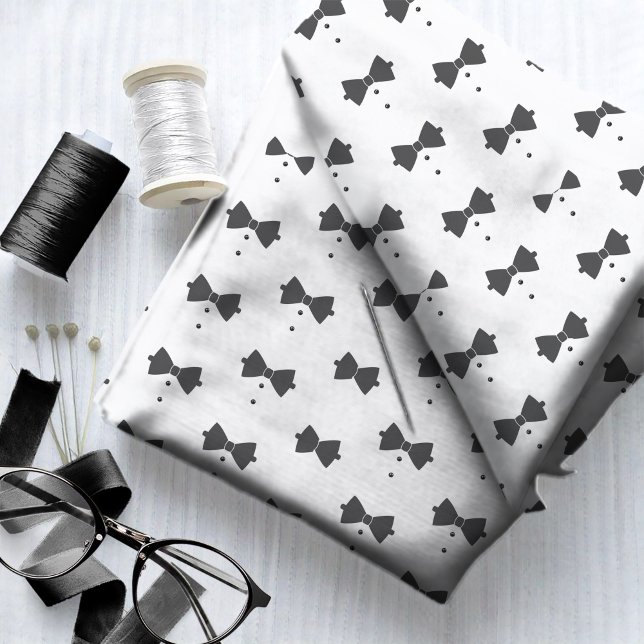 Maßgeschneiderte Black Bow Krawatte & Buttons ID10 Stoff (Von Creator hochgeladen)