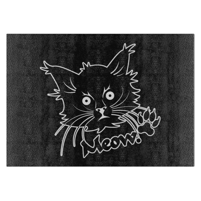 Maßgeschneiderte Black Cat-Schneidplatte Schneidebrett (Vorderseite)