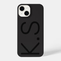 Maßgeschneiderte Black Monogram Phone Case
