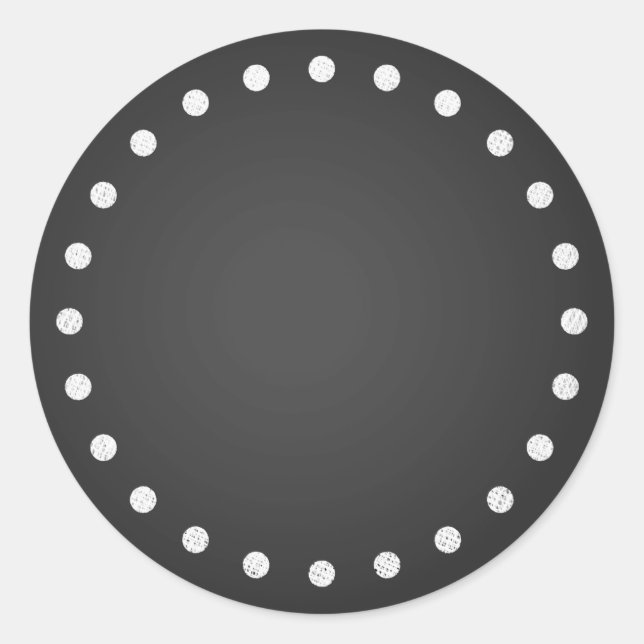 Maßgeschneiderte Blank-Imitat-Chalkboard-Stickers Runder Aufkleber (Vorderseite)