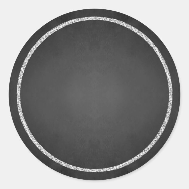 Maßgeschneiderte Blank-Imitat-Chalkboard-Stickers Runder Aufkleber (Vorderseite)