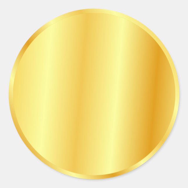 Maßgeschneiderte Blank Template Imitate Gold Metal Runder Aufkleber (Vorderseite)