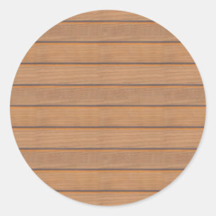 Maßgeschneiderte Blankenart aus Braunholz Elegante Runder Aufkleber