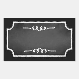 Maßgeschneiderte Blanketiketten für Chalkboard-Sti Rechteckiger Aufkleber