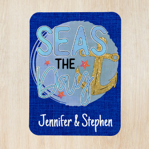 Maßgeschneiderte Blaue Meere an der Tagestür Magnet