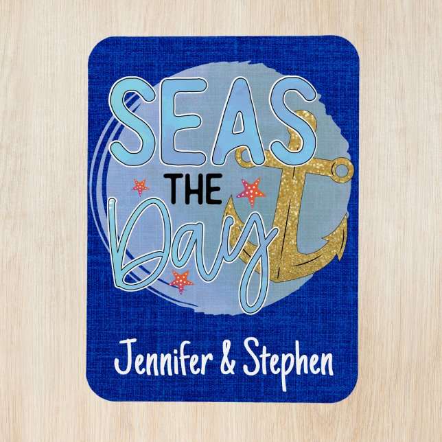 Maßgeschneiderte Blaue Meere an der Tagestür Magnet (Von Creator hochgeladen)