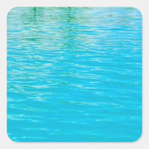 Maßgeschneiderte Blindvorlage Blaues Wasser Quadratischer Aufkleber