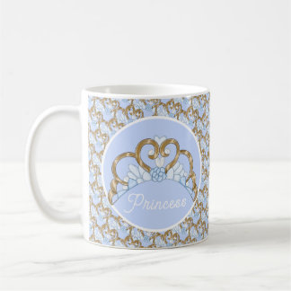 Maßgeschneiderte Blue and Gold Tiara Tasse