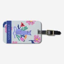 Maßgeschneiderte Blue Russian Cat & Matisse Blume