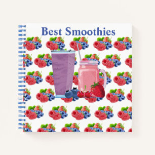 Maßgeschneiderte Blueberry & Strawberry Smoothie Notizbuch