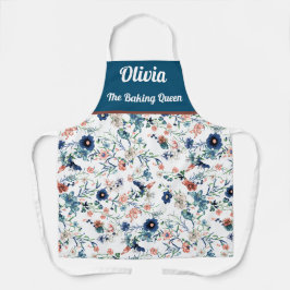 Maßgeschneiderte Blume Wasserfarbmuster Schürze