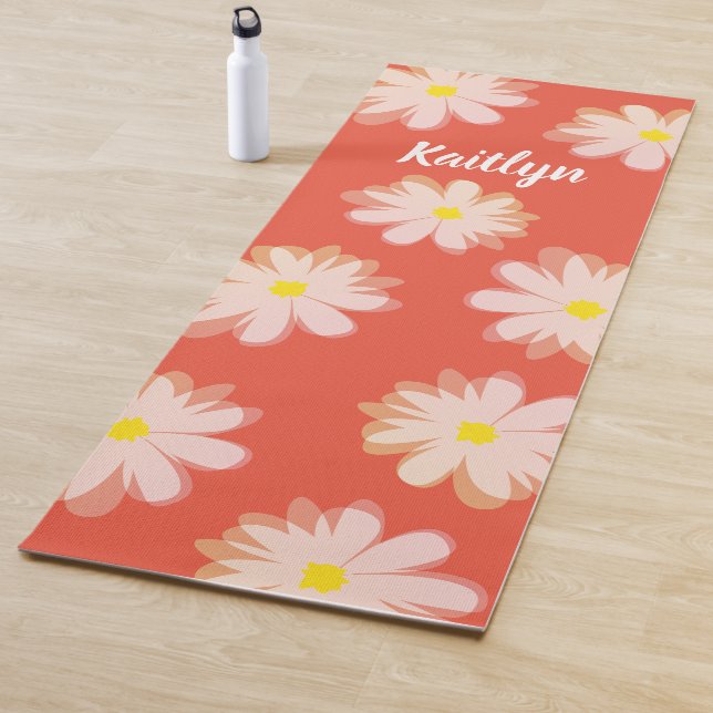 Maßgeschneiderte Blumen-Yoga-Matte mit Tagesdesign Yogamatte (Beispiel)