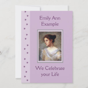 Maßgeschneiderte Blumenbeerdigung / Geweckt / Gede Einladung