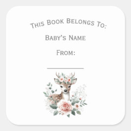 Maßgeschneiderte Blumentierplatte Quadratischer Aufkleber