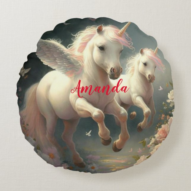 Maßgeschneiderte Blumenzwiebeln, fliegendes kleine Rundes Kissen (Vorderseite)