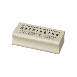 Maßgeschneiderte Braut & Groom Moderne Rücksendead Gummistempel