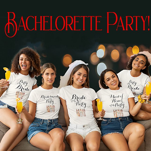 Maßgeschneiderte Bride des Party Bachelorette Hen T-Shirt (Von Creator hochgeladen)