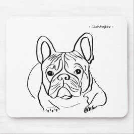 Maßgeschneiderte Bulldog Line Art Mouse Pad Mousepad