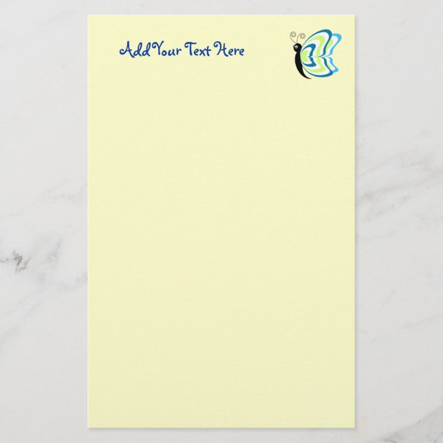 Maßgeschneiderte Butterfly Stationery Briefpapier (Vorderseite)