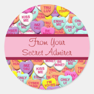 Maßgeschneiderte Candy Hearts Stickers
