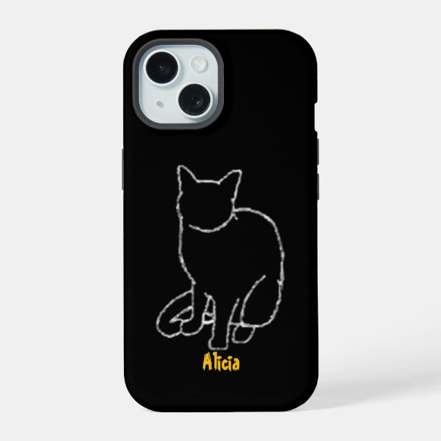 Maßgeschneiderte Cat Phone Case iPhone 15 Hülle (Rückseite)
