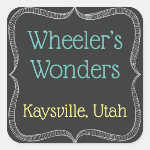 Maßgeschneiderte Chalkboard-Labels Quadratischer Aufkleber