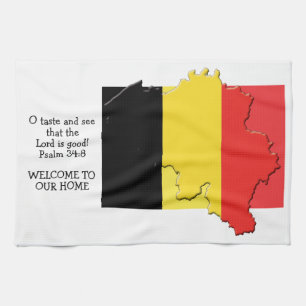 Maßgeschneiderte Christliche FLAG BELGIEN Küchentü Geschirrtuch