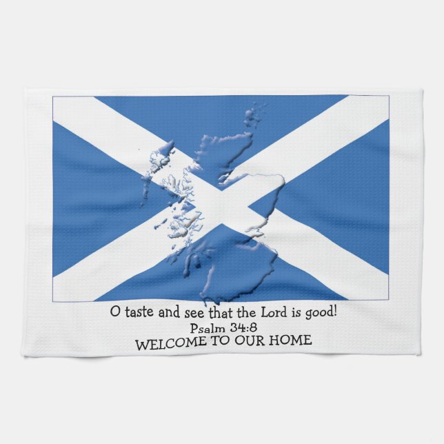 Maßgeschneiderte Christliche FLAG SCOTLAND Küchent Geschirrtuch (Horizontal)