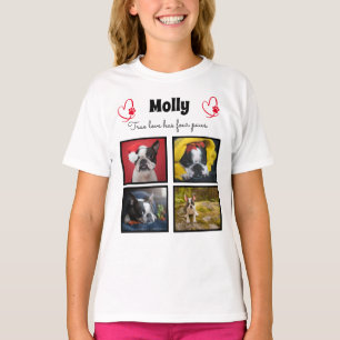Maßgeschneiderte Collage 4 Fotos T - Shirt für Mäd