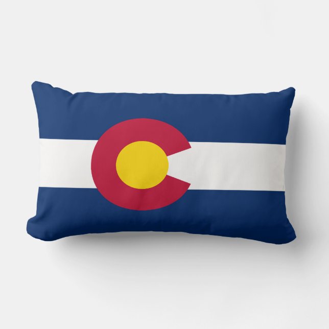 Maßgeschneiderte Colorado Flag Souvenir Lendenkissen (Vorderseite)