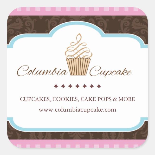 Maßgeschneiderte Cupcake Packaging Stickers (Vorderseite)