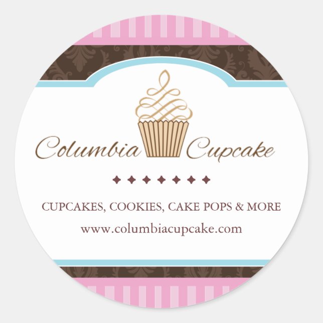 Maßgeschneiderte Cupcake Packaging Stickers (Vorderseite)