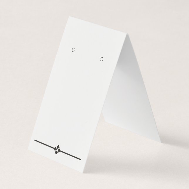 Maßgeschneiderte Diamant geklappte Zelt-Ohrring-Di Visitenkarten (Vorderseite)