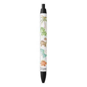 Maßgeschneiderte Dinosaurier Kids Black Ink Pen Kugelschreiber