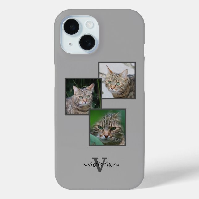 Maßgeschneiderte Dreifach-Pet-Portrait-Handy-Case Case-Mate iPhone Hülle (Rückseite)