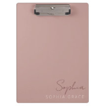 Maßgeschneiderte Dusty-Rose Moderner Monogramm-Nam