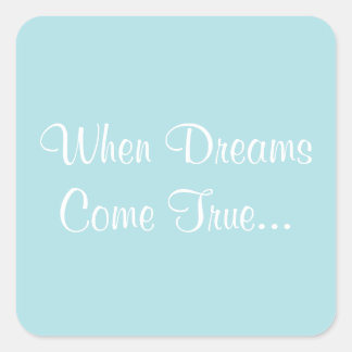 Maßgeschneiderte Einladungen Pulver Blau Quadratischer Aufkleber