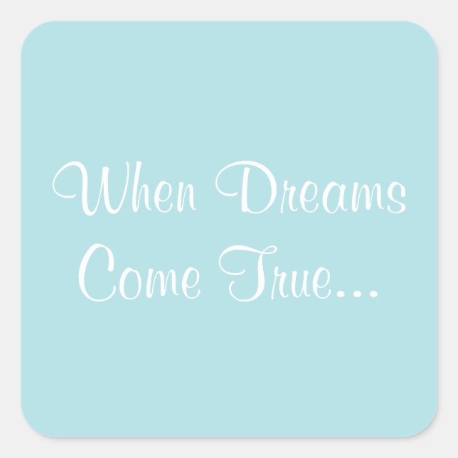 Maßgeschneiderte Einladungen Pulver Blau Quadratischer Aufkleber (Vorderseite)