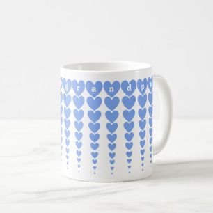 Maßgeschneiderte Elegante Best Grandpa Blue Heart  Kaffeetasse
