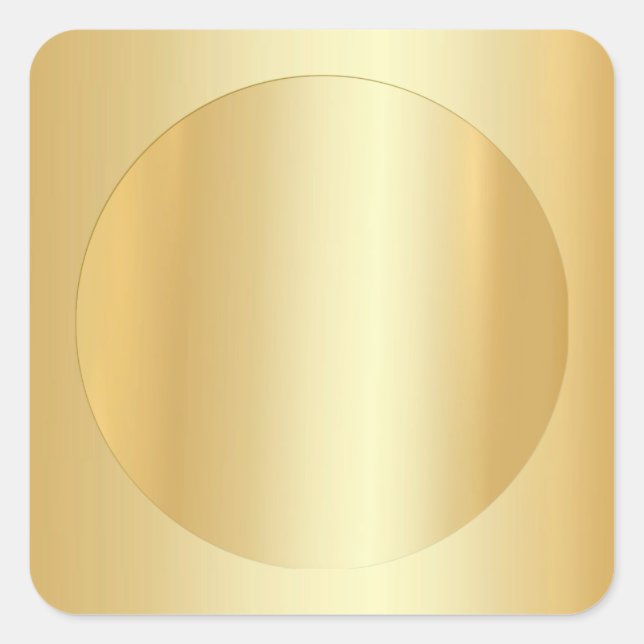 Maßgeschneiderte elegante Imitate Gold Blank Glamo Quadratischer Aufkleber (Vorderseite)
