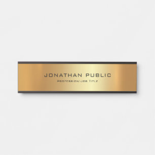 Maßgeschneiderte Elegante Moderne Glamour Schwarz Türschild