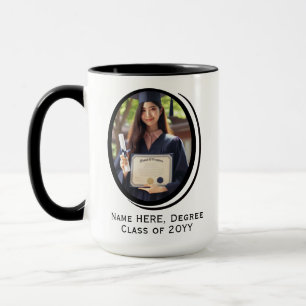 Maßgeschneiderte Elegante Modernes Oval 2 Foto Abs Tasse